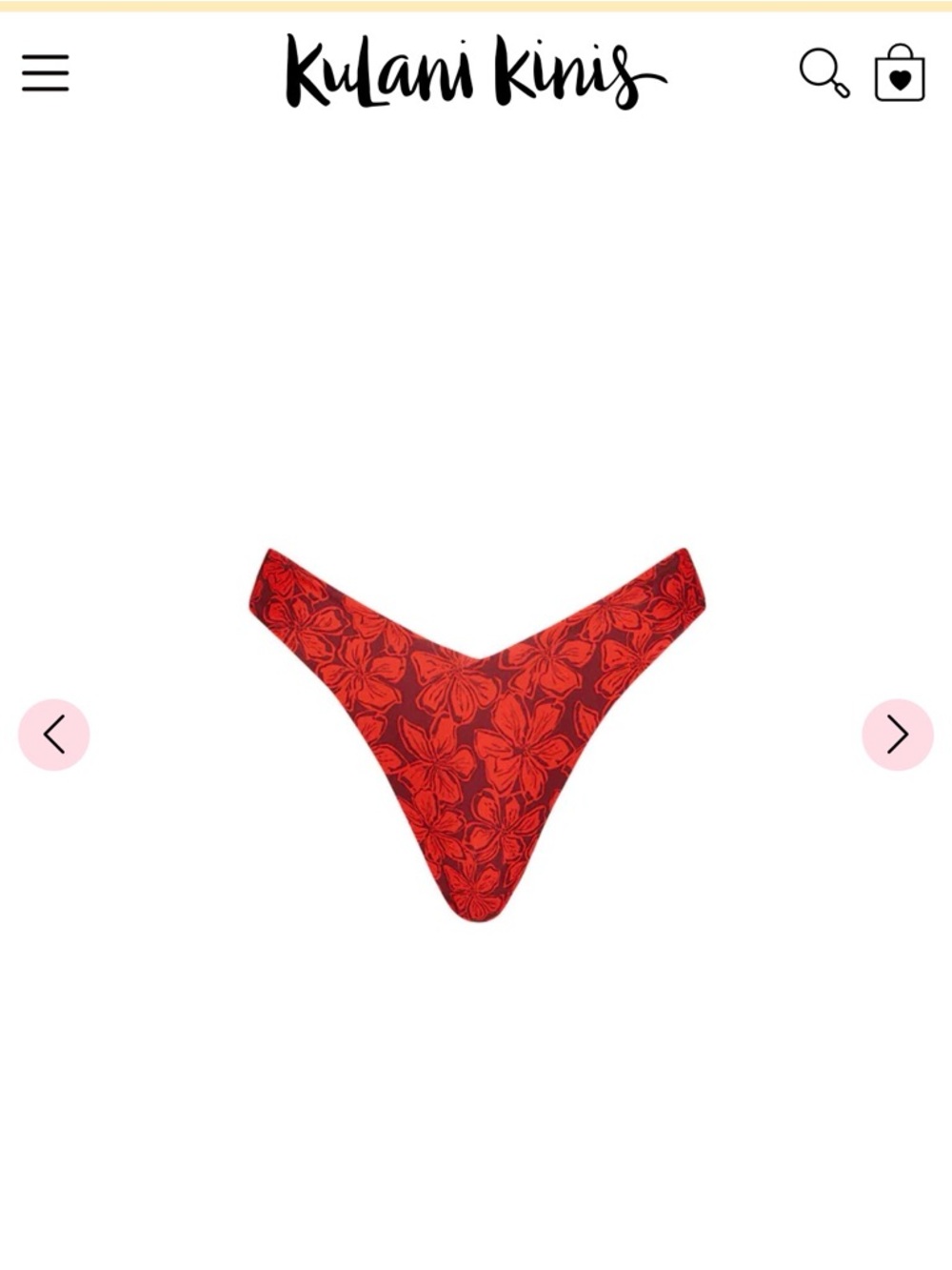 Kulani Kinis Sassy Sangria V-Front Bikini Bottom
